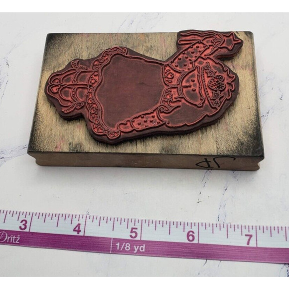 Blonde Ballerina Girl In Spring Dress Stampassions Wood Mounted Rubber Stamp - Picture 7 of 7